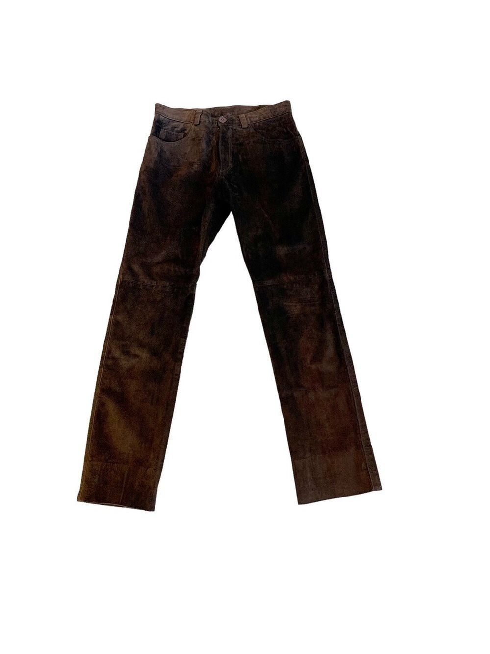 DANIER leather chocolate brown suede pants Sz 30
